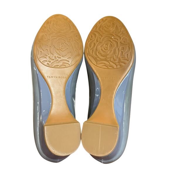 Taryn Rose Women’s Babs gray/blue patent leather kitten wedge heels, Size 7.5 - Picture 7 of 7